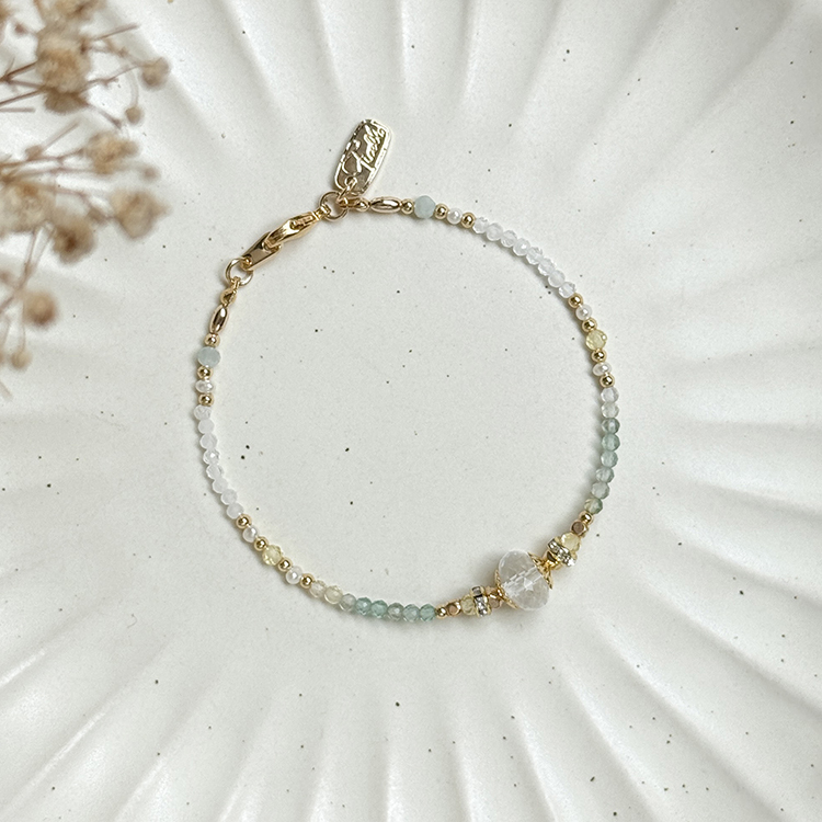 生日花 • 壹月貳貳 • 葶藶 – 白水晶 – 手鍊