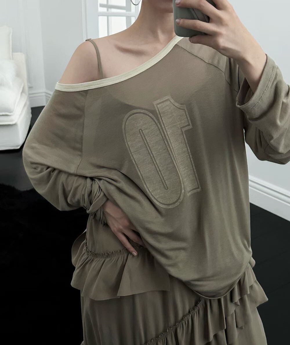 大領印10精梳棉寬T