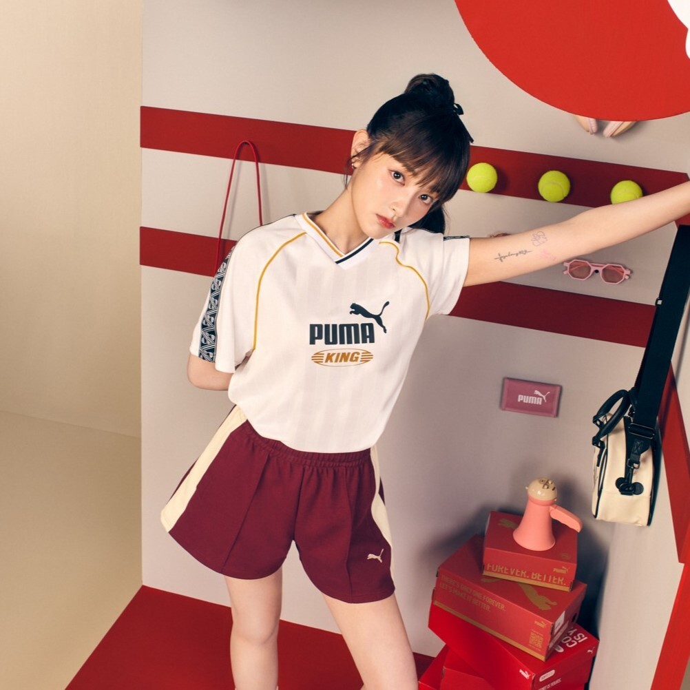 PUMA 短褲 流行系列 T7 酒紅 復古 休閒短褲 女 63478196