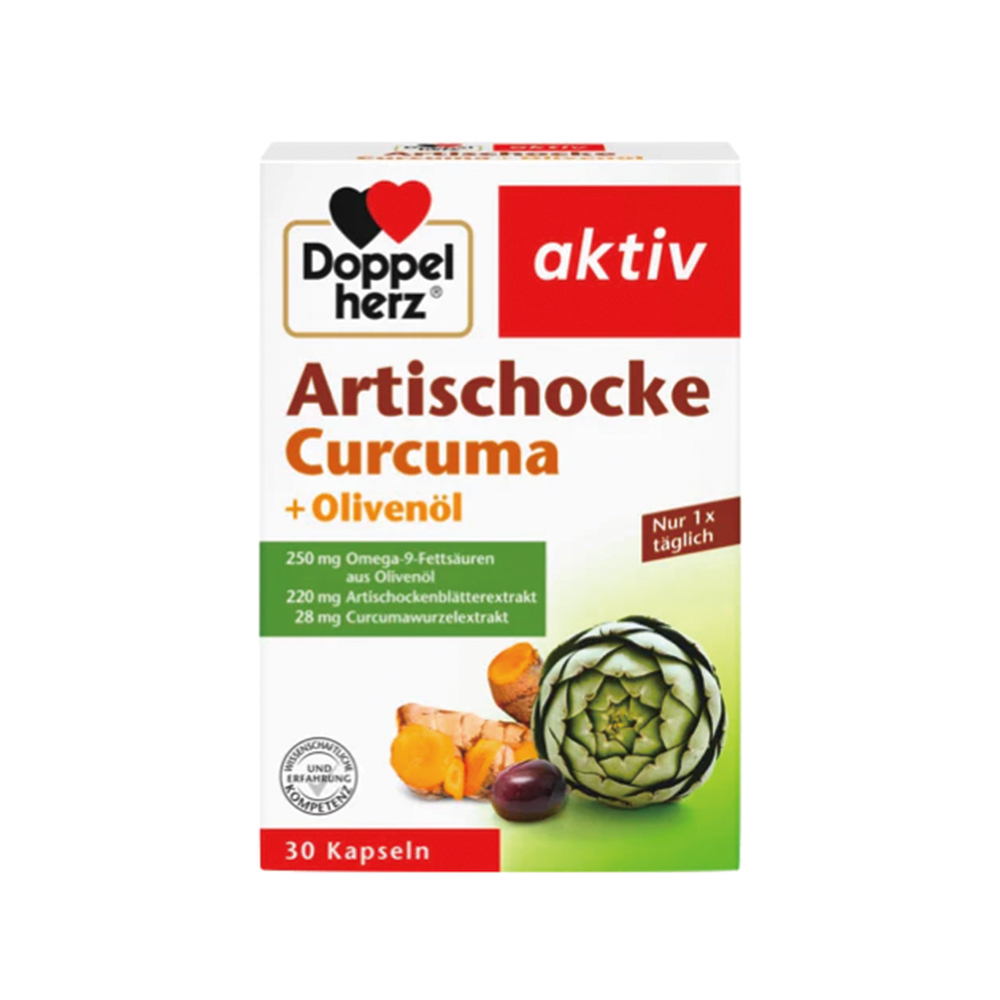 (預購商品 9/15收單) 德國 雙心Doppelherz薑黃複方軟膠囊 30粒