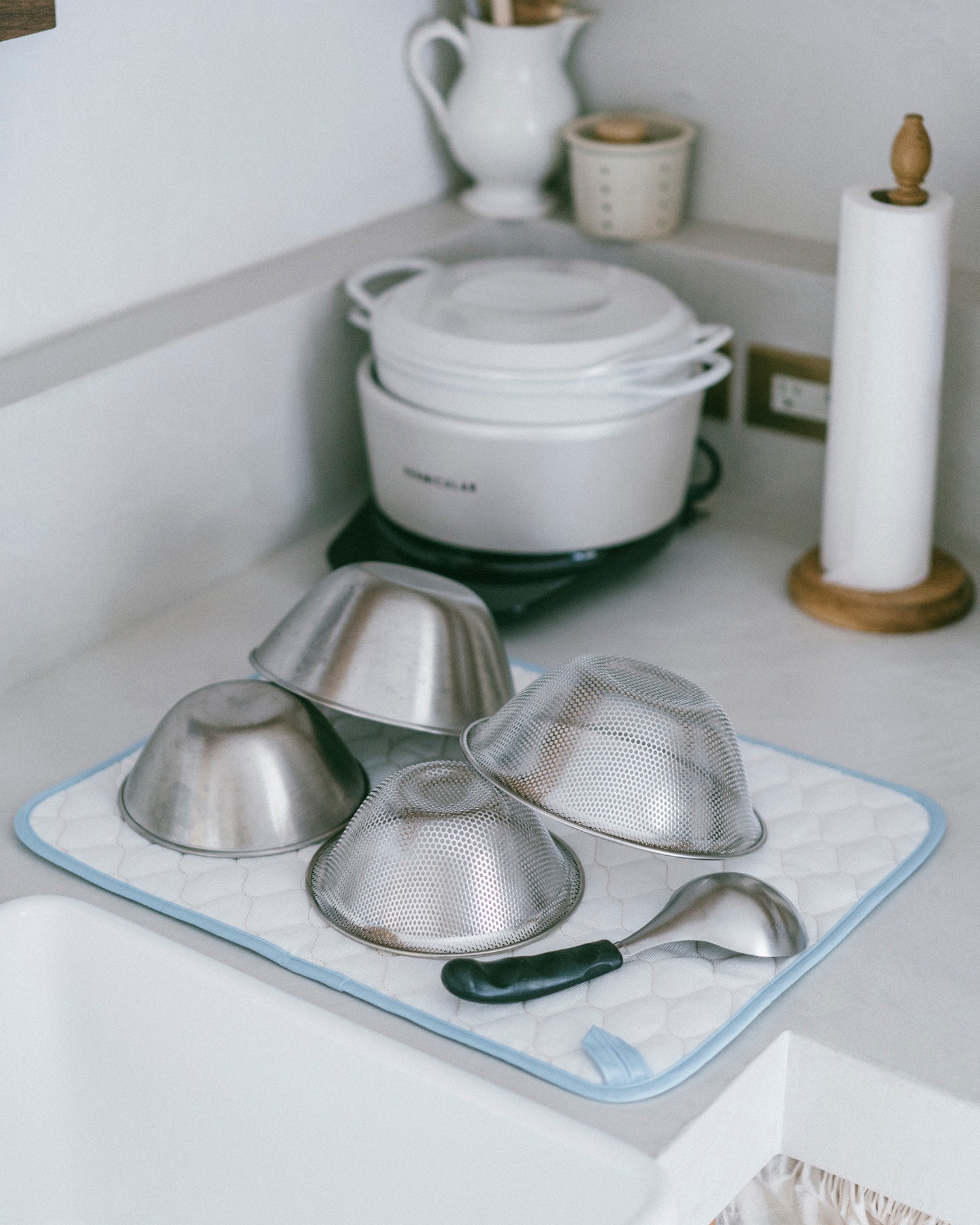 奈良BAN INOUE蚊帳布吸水墊 香色／白色（大款）