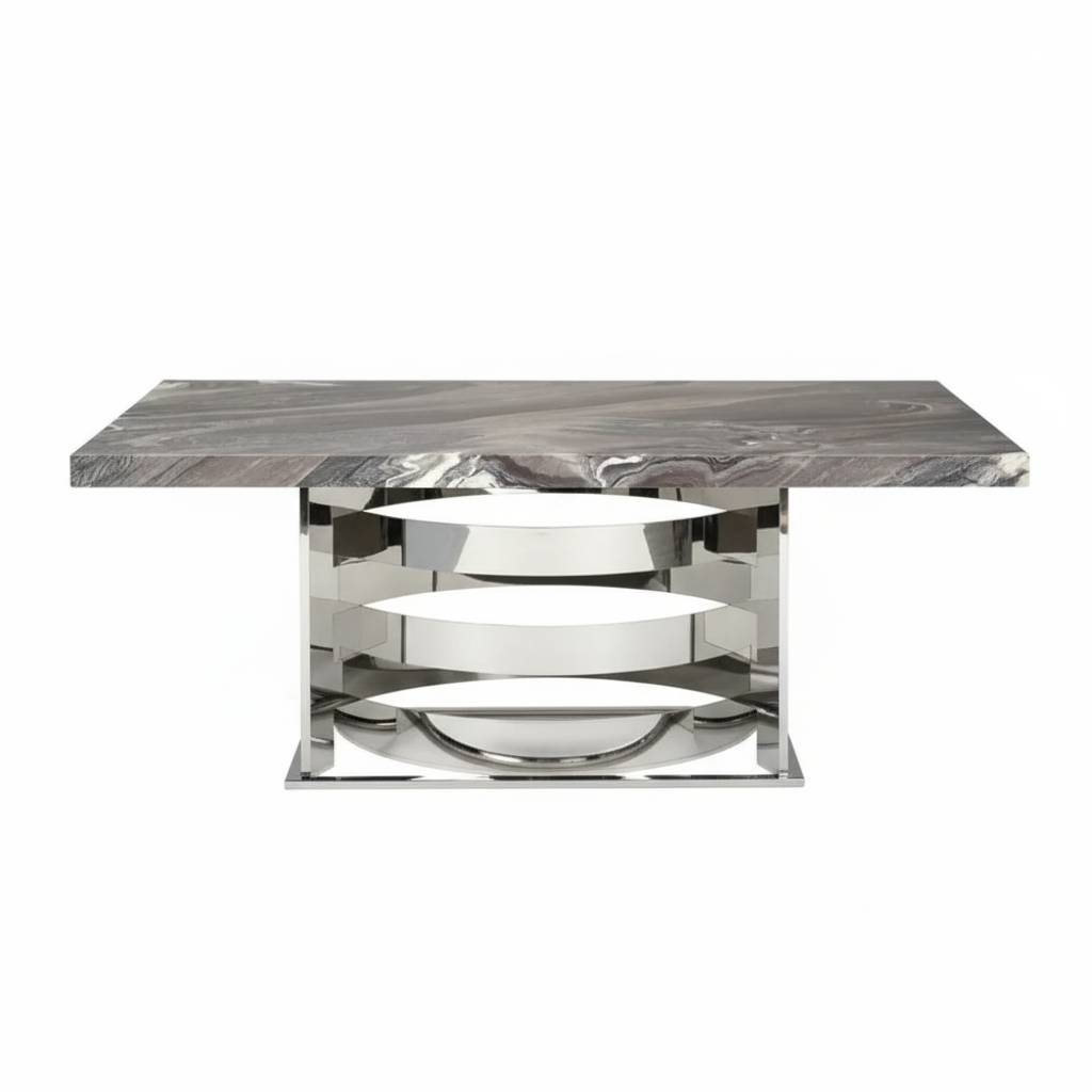 紫山水天然石西餐桌 #9063