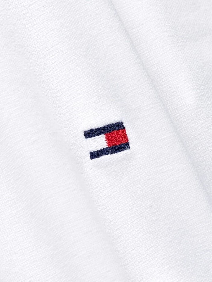 [S] TOMMY HILFIGER ESSENTIAL SOLID T-SHIRT,WHITE, 7849808-100 (STH371)