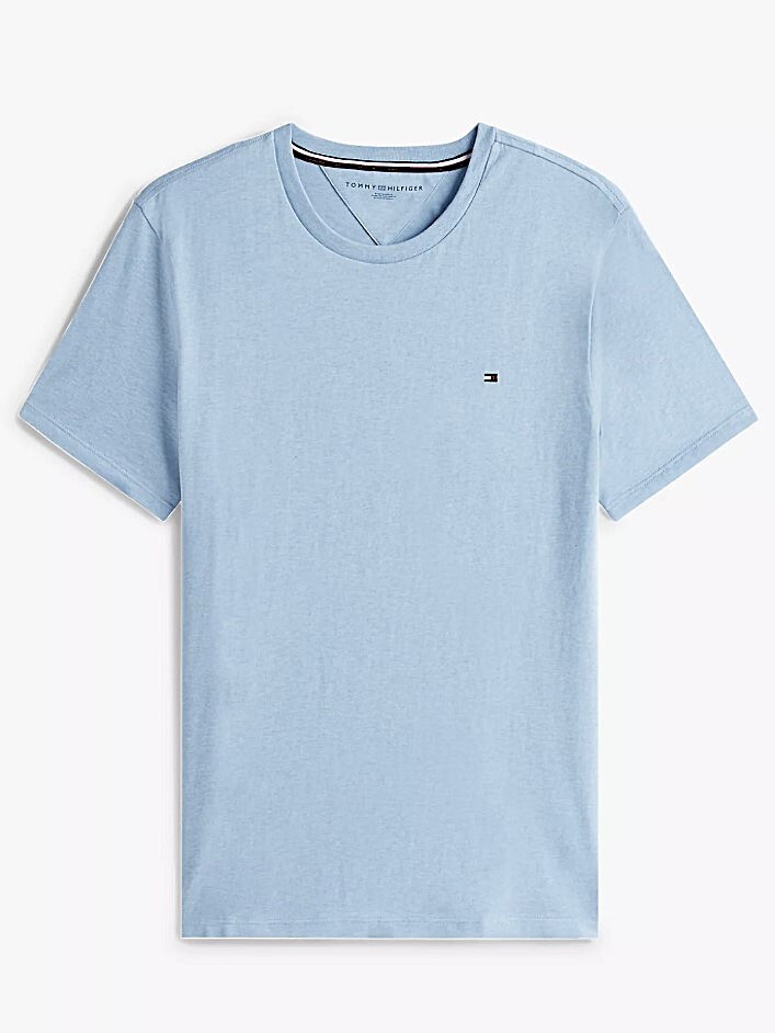 [S] TOMMY HILFIGER ESSENTIAL SOLID T-SHIRT,LIGHT BLUE, 78JA561-430 (STH664)