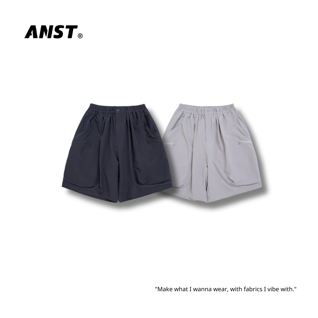"現貨" ANST 六袋 拉鍊車線短褲 ST.63