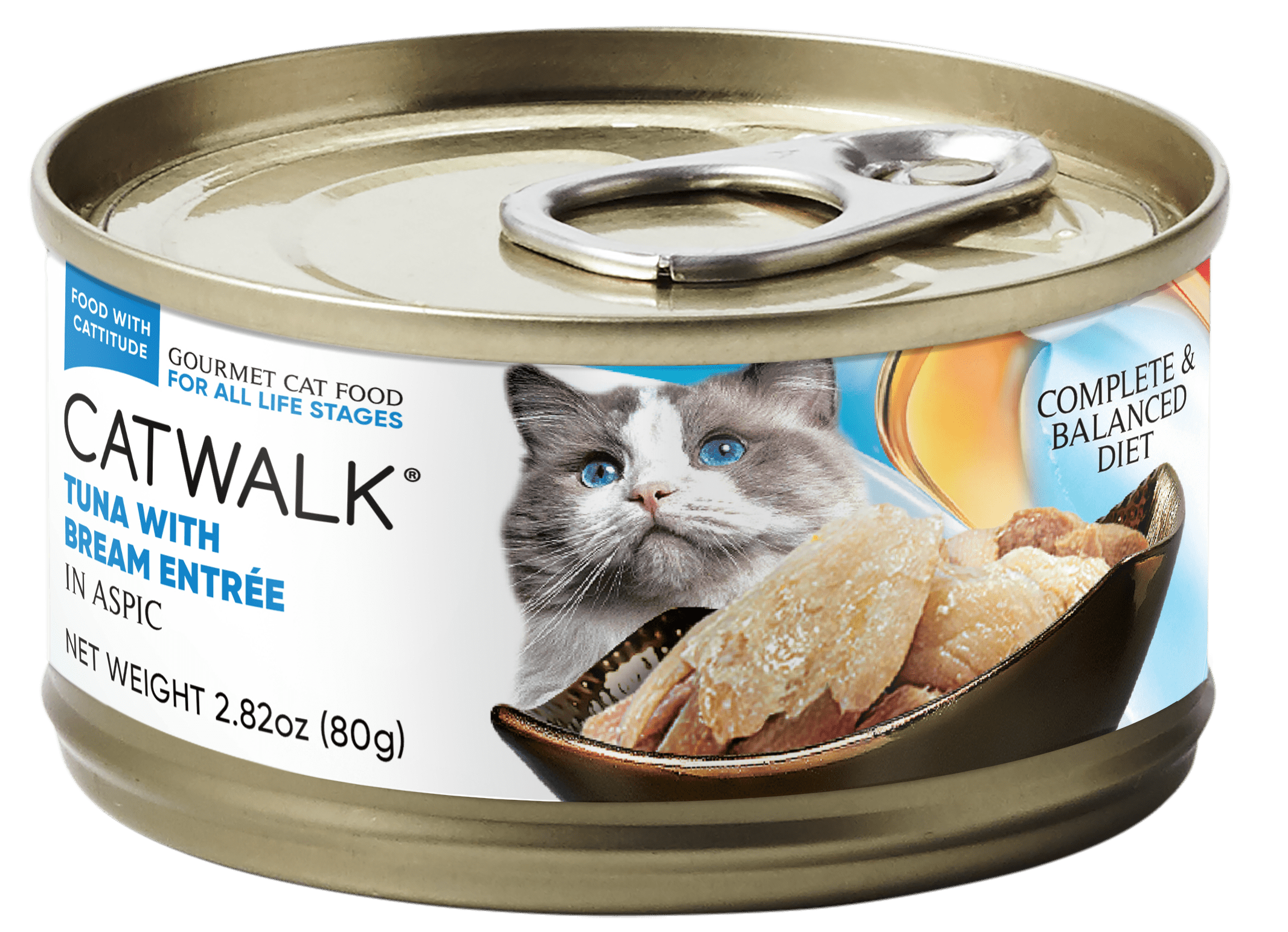 Catwalk 鰹吞拿魚加鯛魚主食貓罐 (Tuna With Bream Entrée In Aspic ) 80G