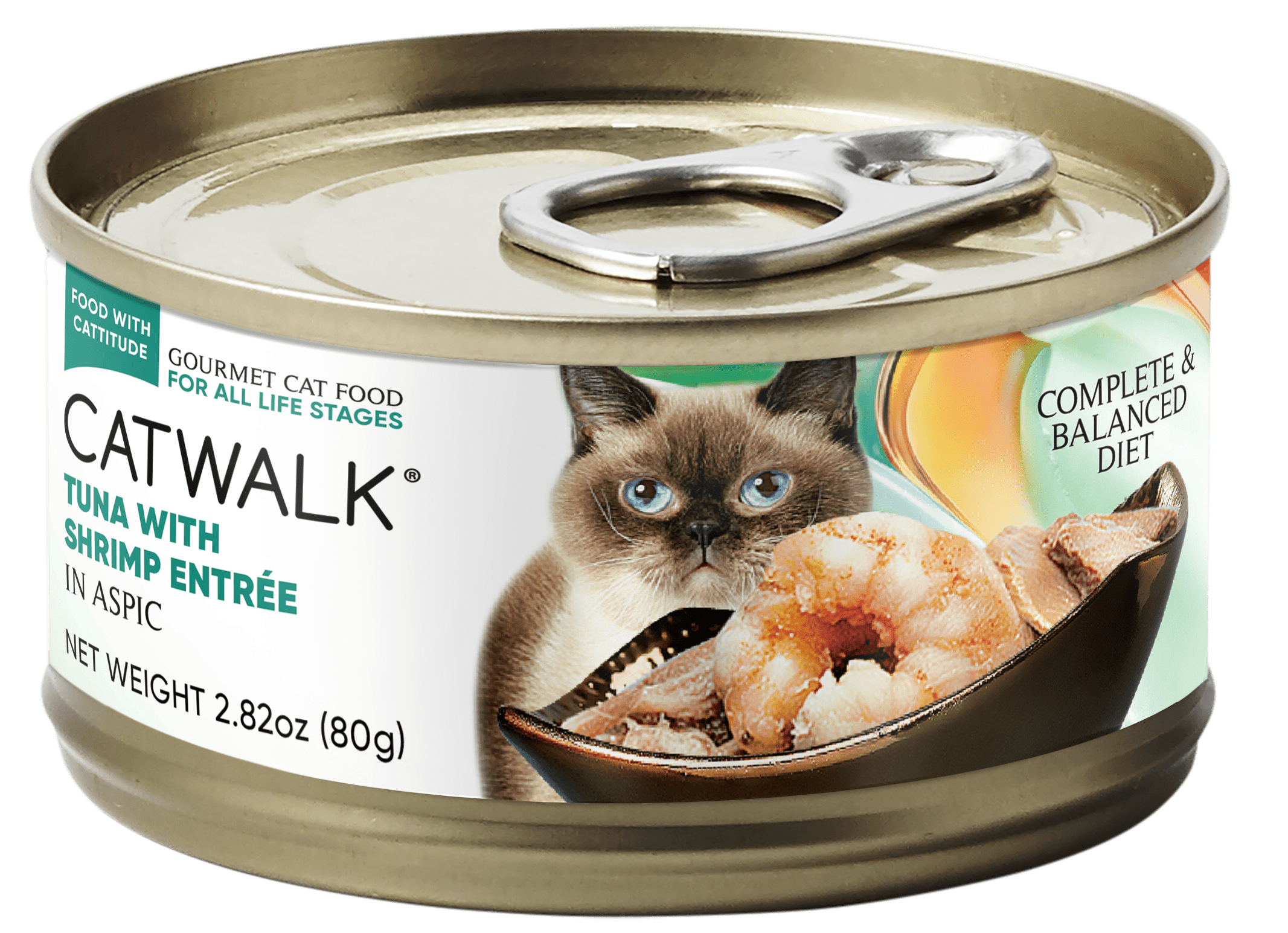 Catwalk 鰹吞拿魚加海蝦主食貓罐 (Tuna With Shrimp Entrée In Aspic ) 80G