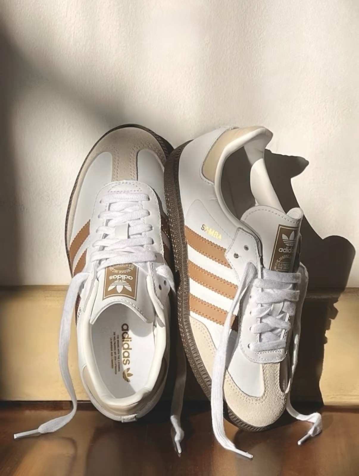 KTQ STORE ‧ Aidas originals SAMBA OG 德訓鞋 休閒鞋 白棕 奶茶 燕麥奶配色 JR0912