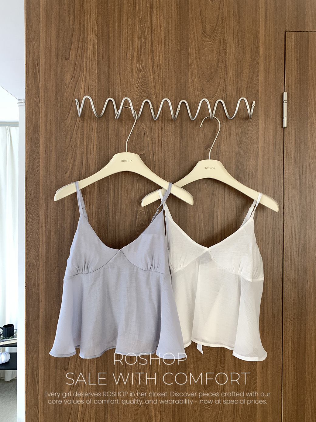 限定特賣!by roshop!夏日小心機!綁帶細肩上衣-2色