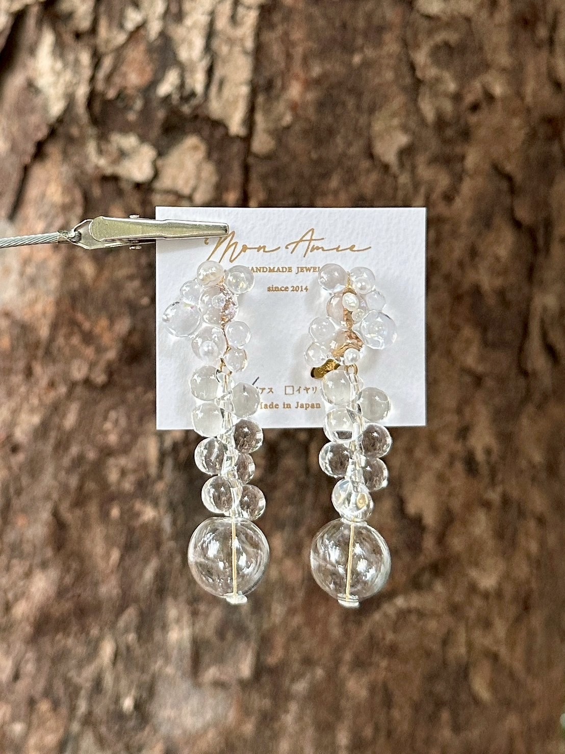 [Mon Amie] 2way 珠珠寶石泡泡耳環 | NO.34 | 耳針