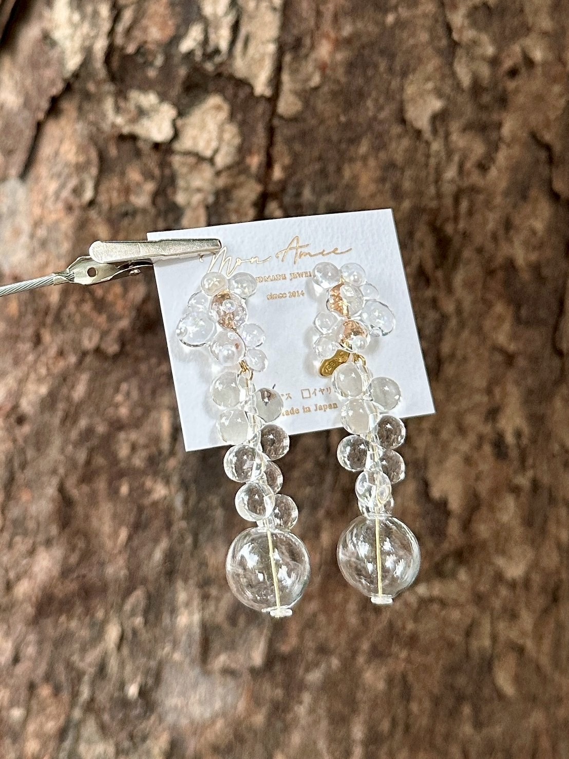 [Mon Amie] 2way 珠珠寶石泡泡耳環 | NO.34 | 耳針