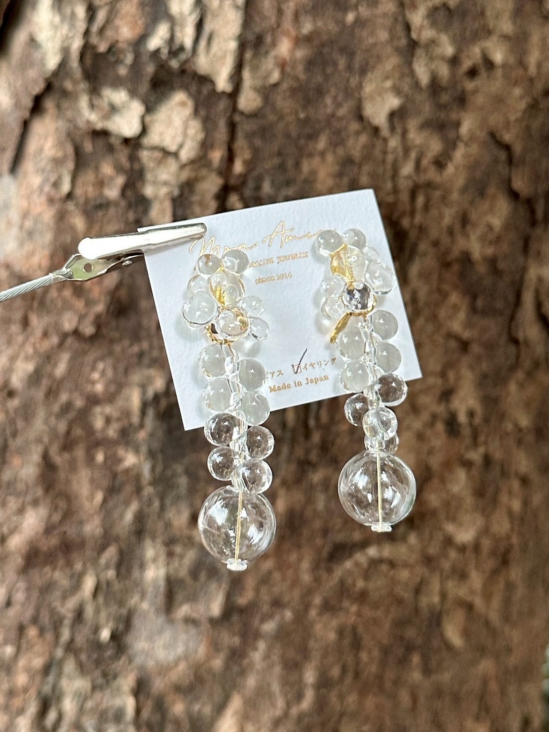 [Mon Amie] 2way 珠珠寶石泡泡耳環 | NO.34 | 耳夾