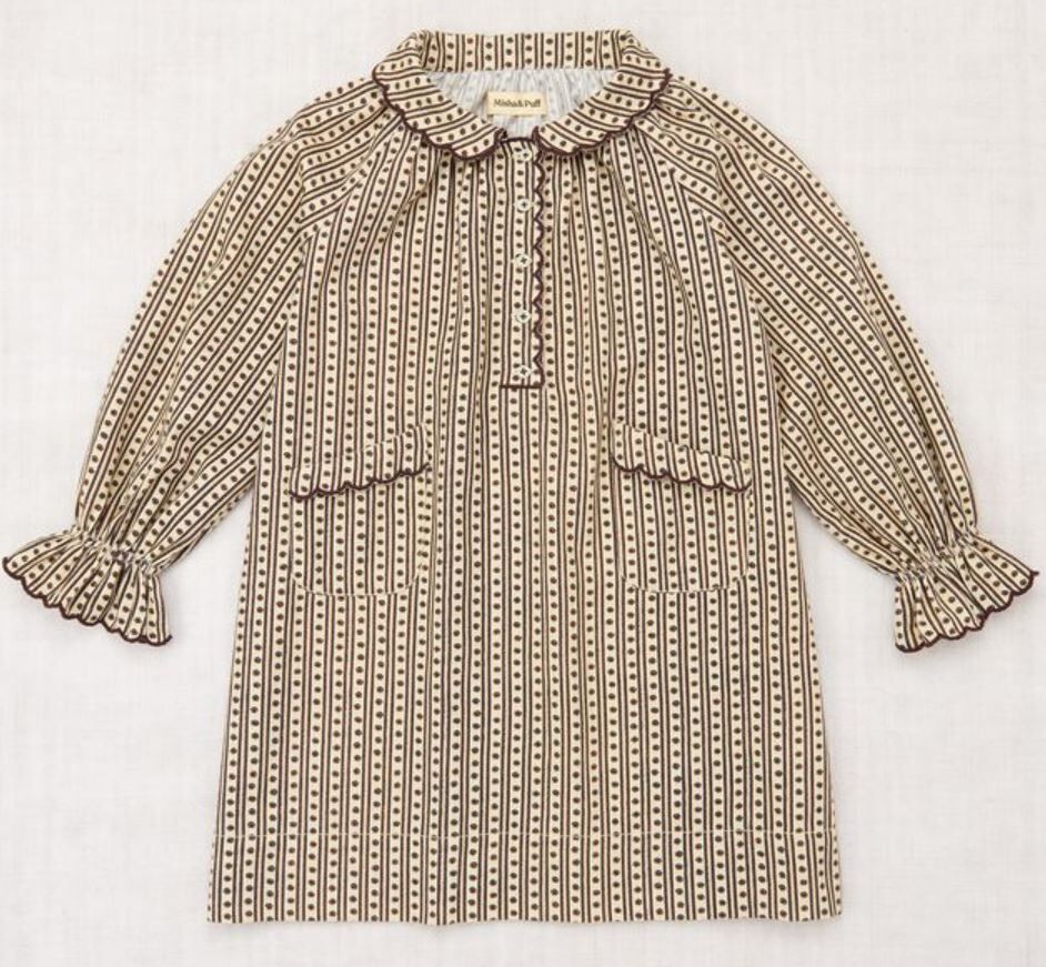 Misha & Puff  長袖束口花邊洋裝  Monroe Dress - Raffia Little House Floral