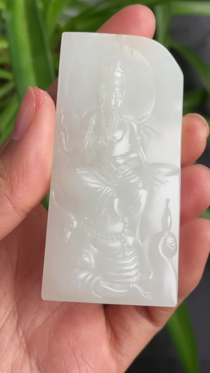 91714 和田玉籽料普賢菩薩