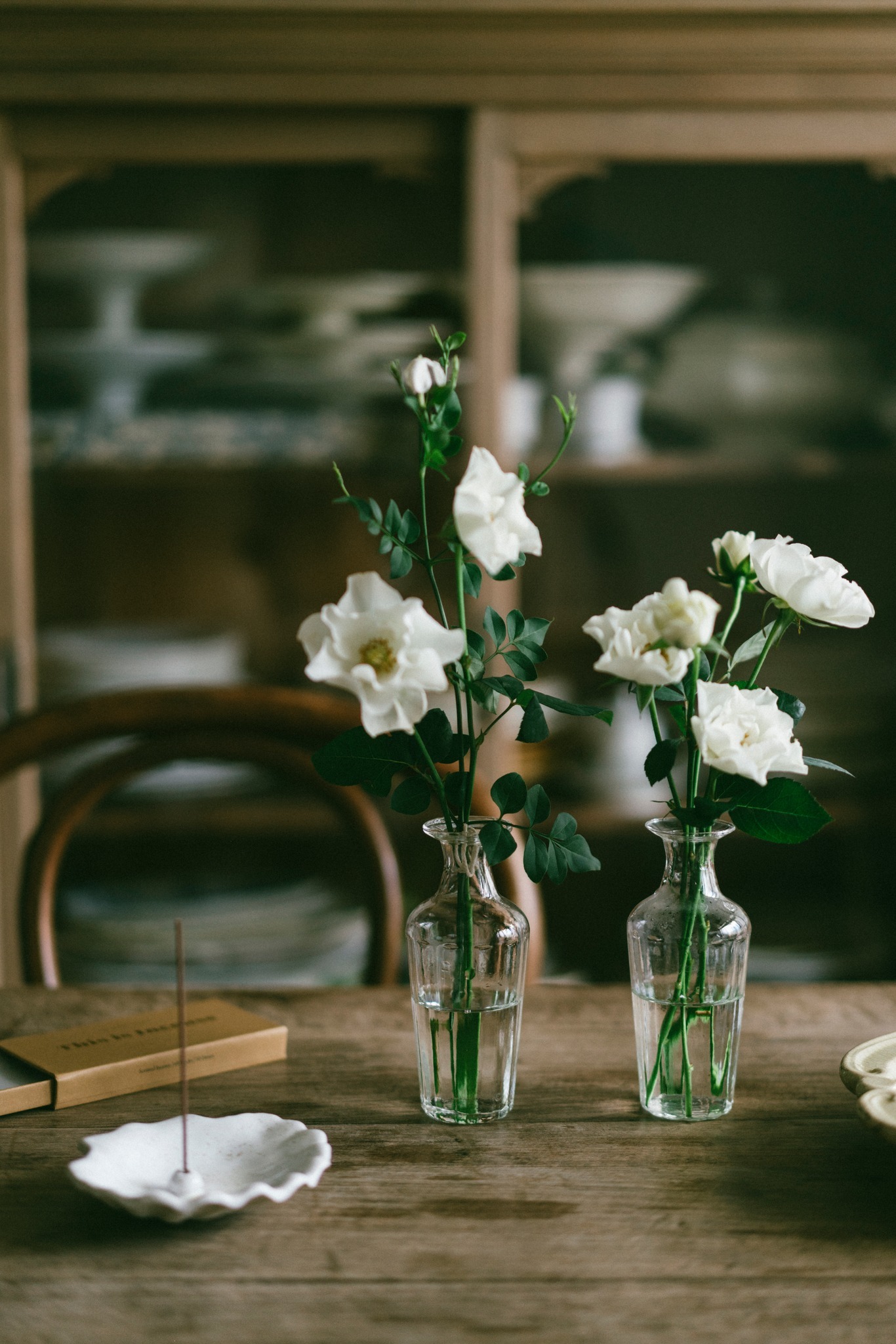 冰澄水紋玻璃小花瓶