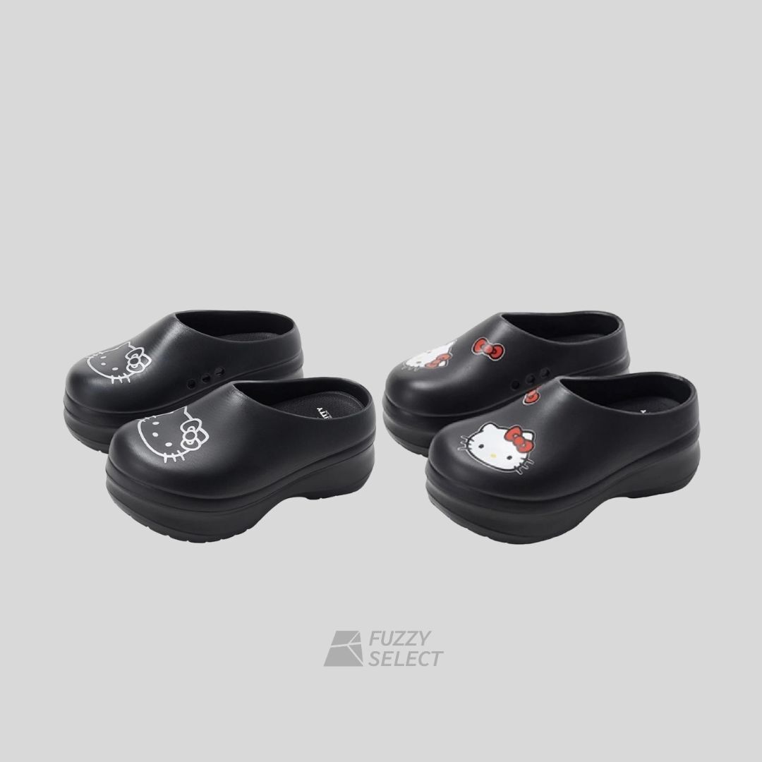 【逢甲 FUZZY】 Sanrio x Hello Kitty x Birkenstock 三麗鷗 凱蒂貓 厚底拖鞋 黑白 ST253428 黑彩 SY253414 正版授權
