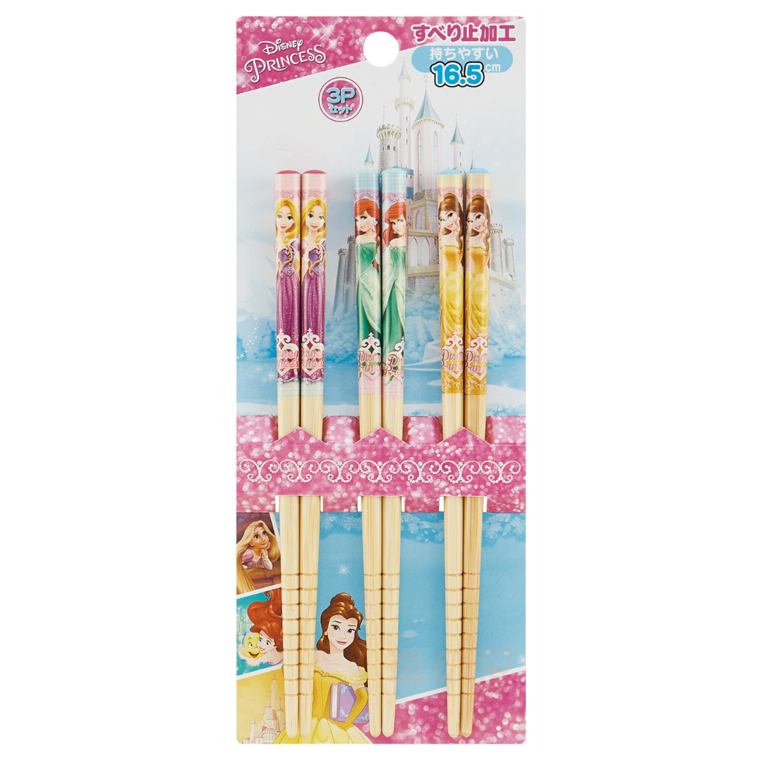 迪士尼公主兒童竹筷子3對(16.5cm)