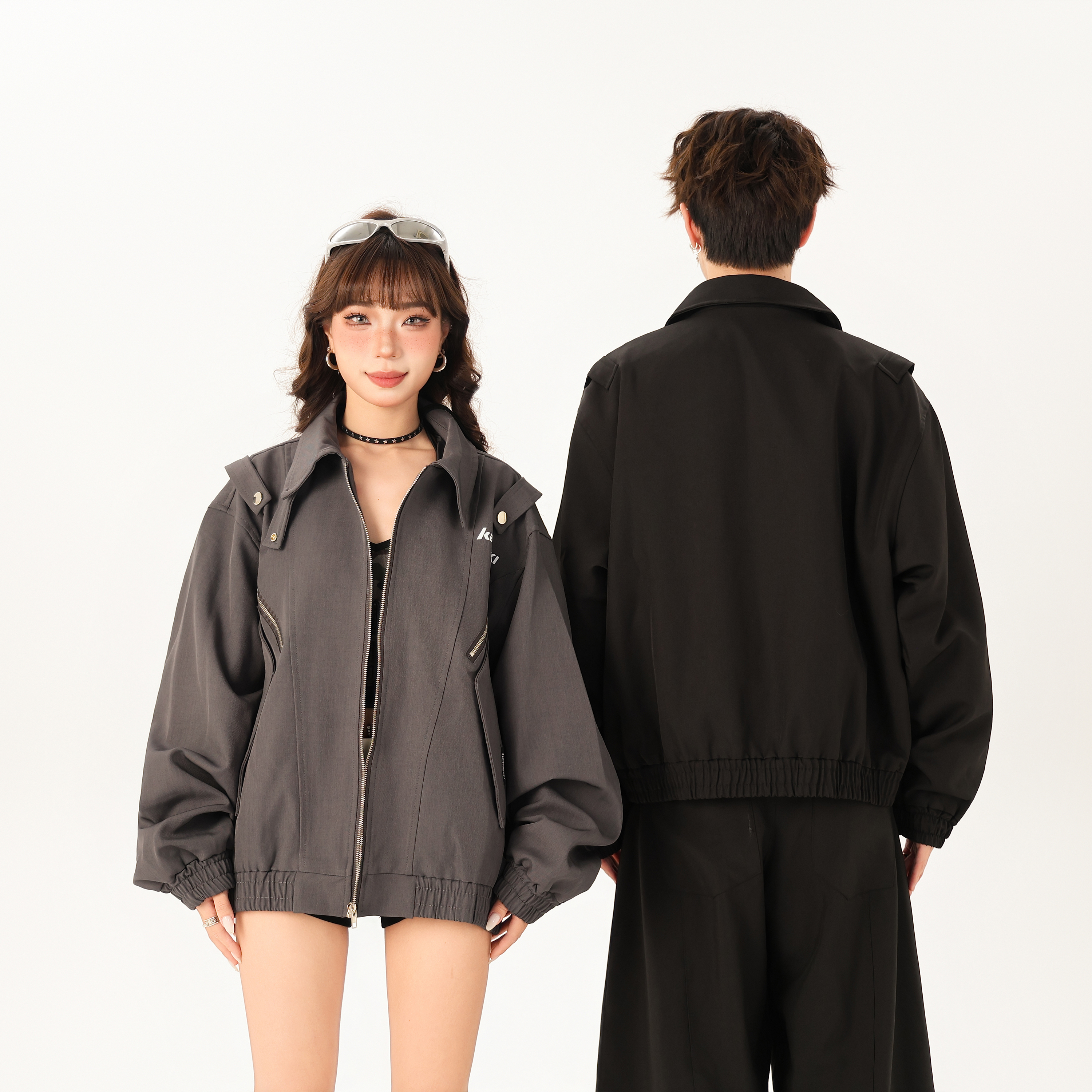 代購-Kawasaki川崎 美式復古 機能風 寬松 工裝 飛行員夾克 外套