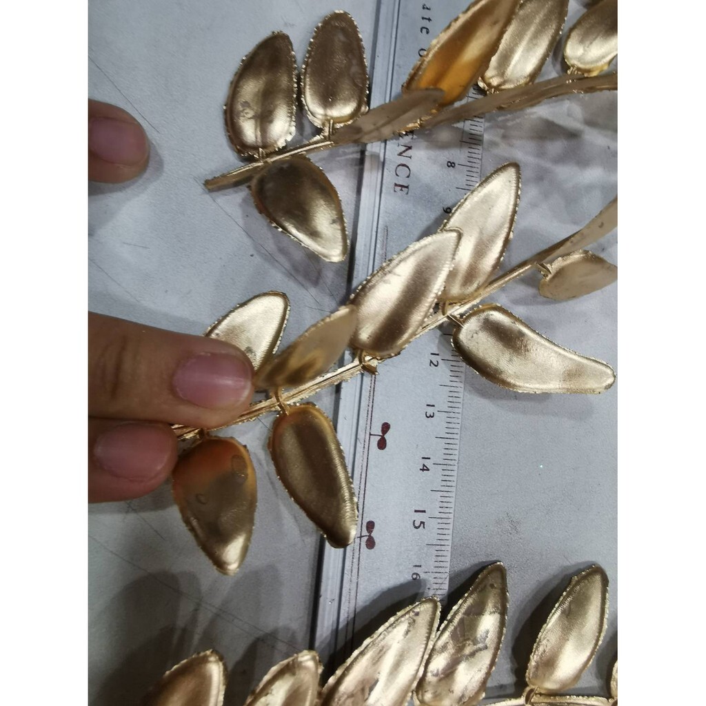 【台灣現貨速發】人造 仿真葉片｜金色/莫蘭迪藍｜尤加利 小金扇葉 小龜背葉 小金錢葉 楓葉