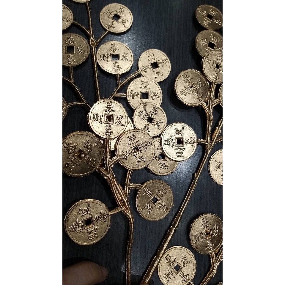 【台灣現貨速發】金色仿真花材 金葉子 垂吊鹿角葉 小金扇葉 楓葉｜人造花 仿真蕨類 金色 金蕨葉