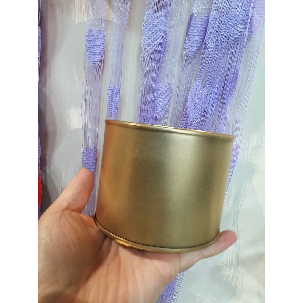 【台灣現貨速發】插乾花ins風--金色鐵桶罐頭//花盆(大)