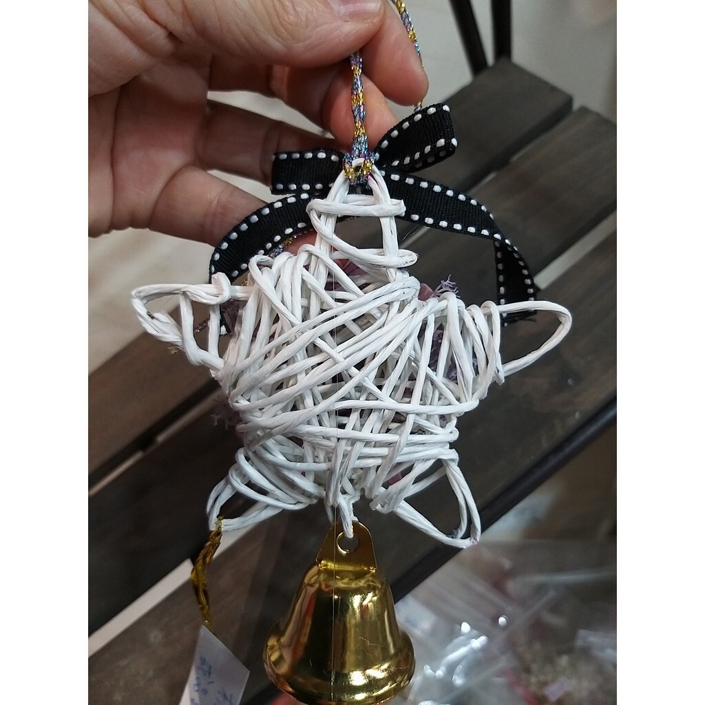 【台灣現貨速發】*永生玫瑰花五角星造型藤掛飾**(材料包)