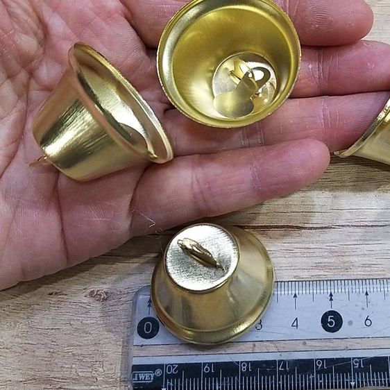 【台灣現貨速發】1元起‘’喇叭型鈴鐺｜底寬3.3公分｜聖誕節 鈴鐺 聖誕配件