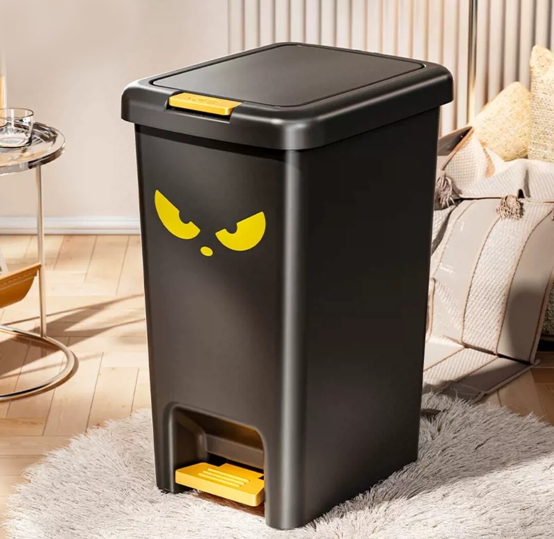 雙開式創意風格垃圾桶
