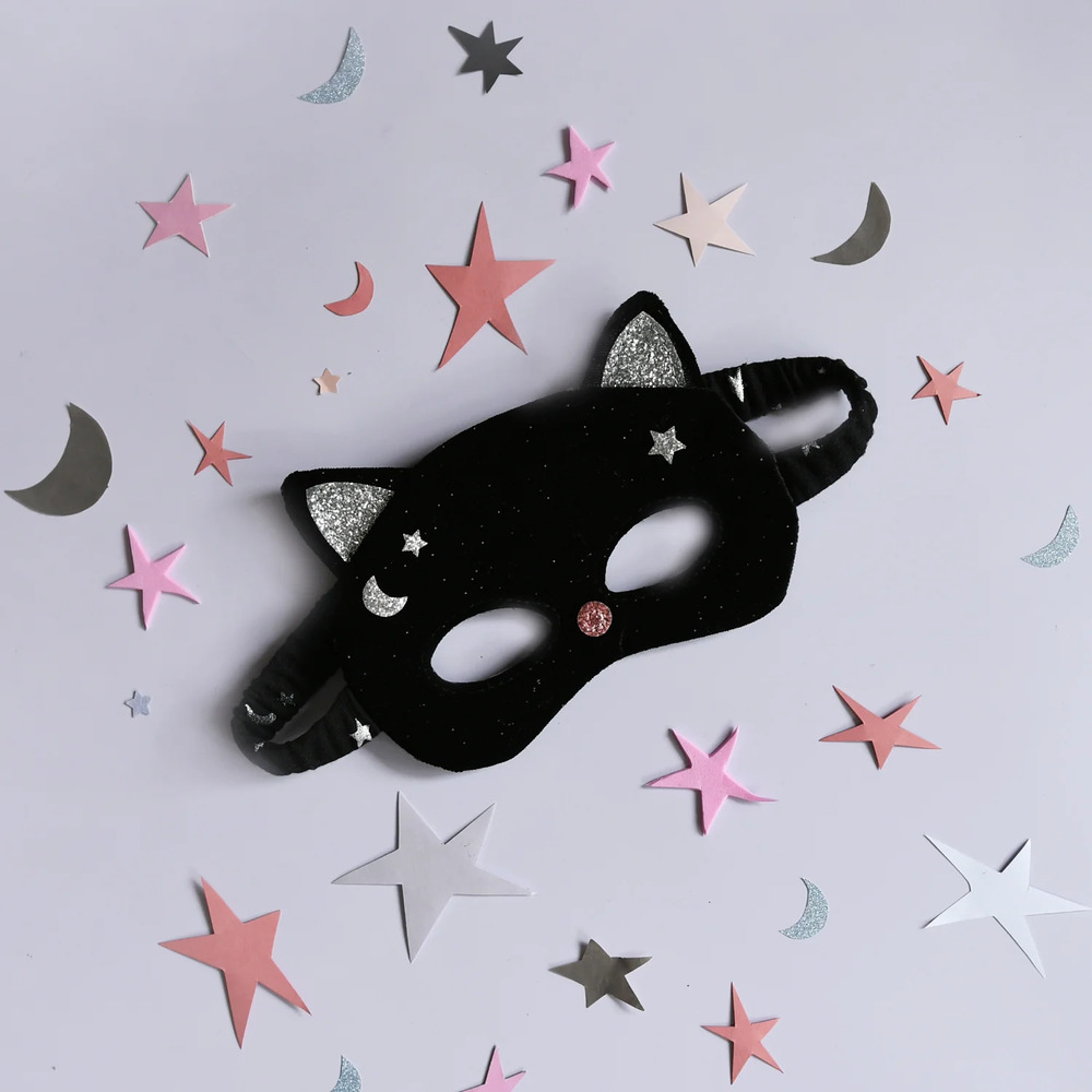 英國Rockahula Kids 面具-Velvet Black Cat