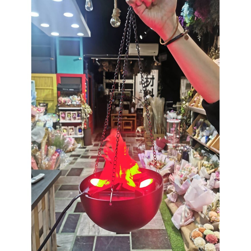 【台灣現貨速發】萬聖節系列''''吊掛發光火盆''