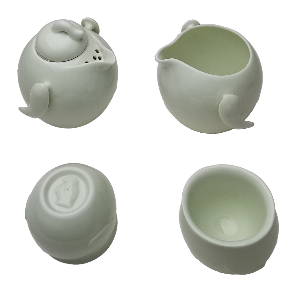 青白釉企鵝茶具組禮盒｜創意陶瓷中式品茗送禮首選