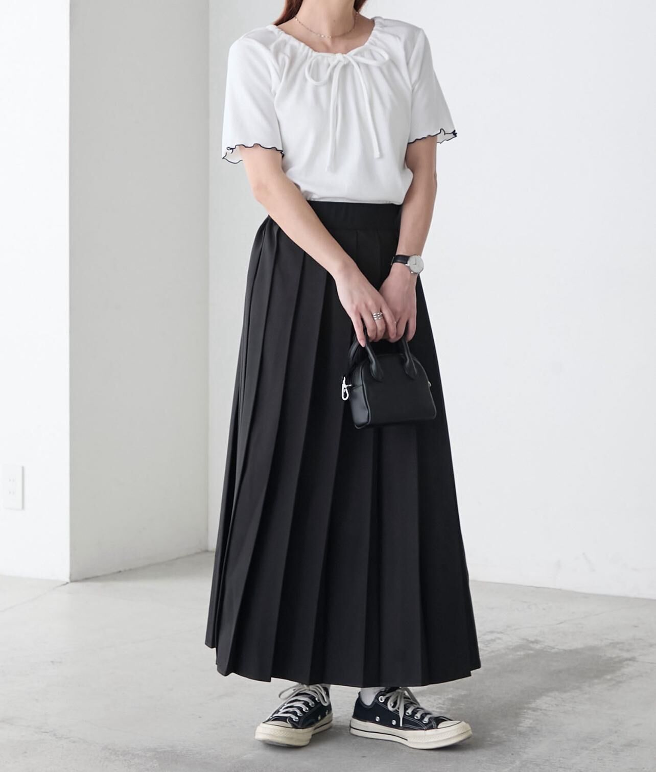 【預購】JN090904 BONLECILL 蝴蝶結領口短袖上衣(free size)