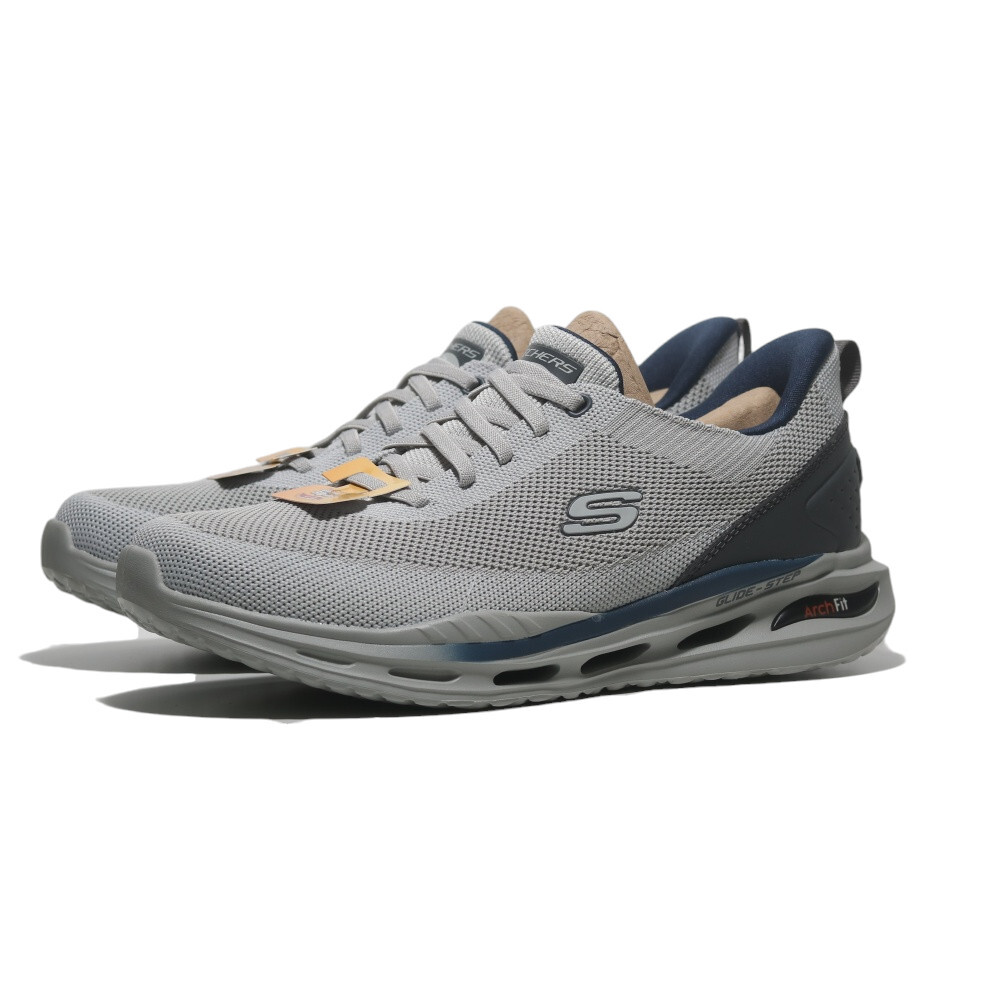 SKECHERS 休閒鞋 ARCH FIT ORVAN-KINCADE 灰色 足弓 瞬穿 男 210994LTGY