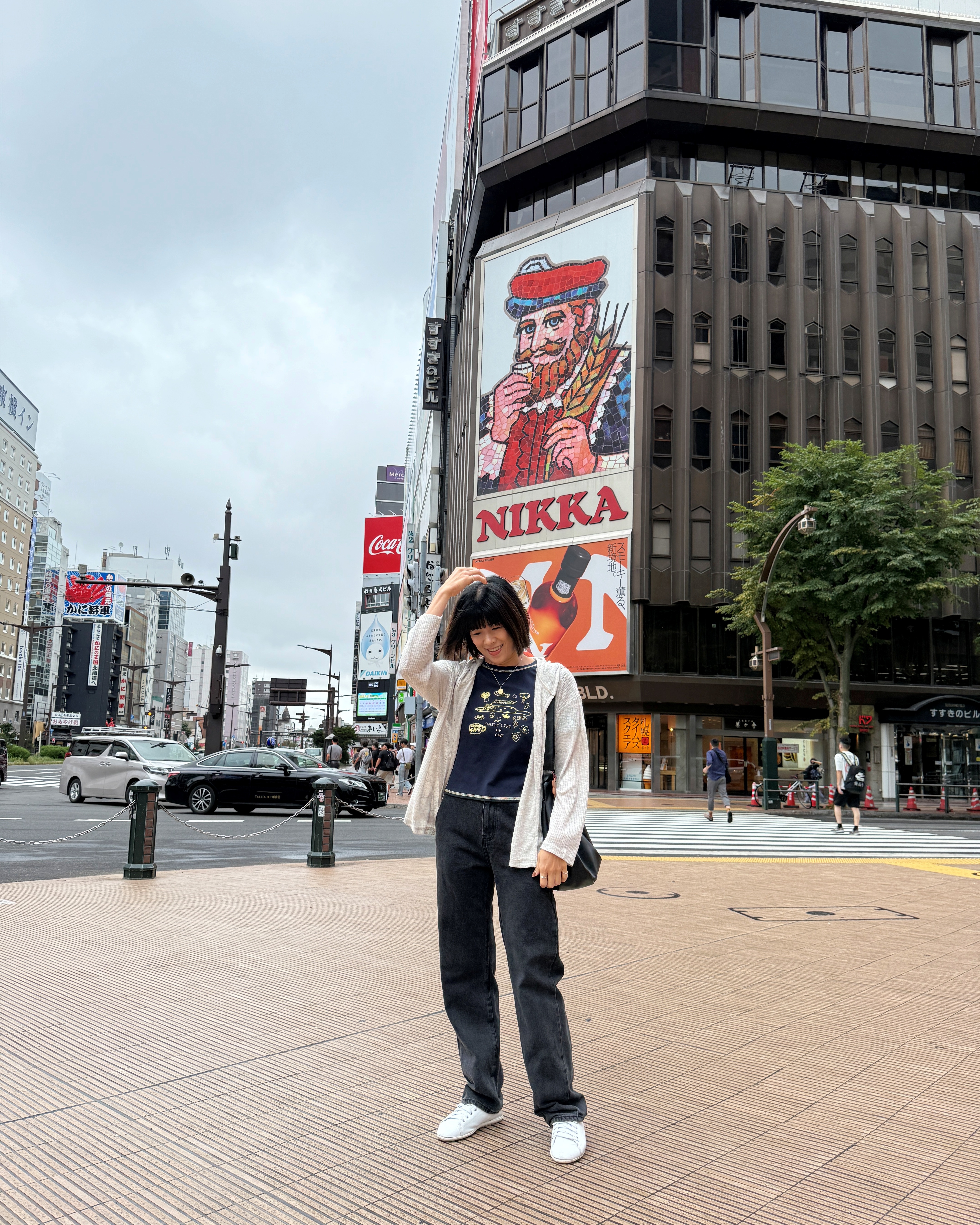 正韓收藏大長腿慵懶黑直筒寬褲