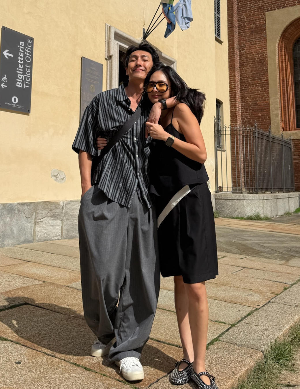 亞麻口袋條紋短袖襯衫（2色）