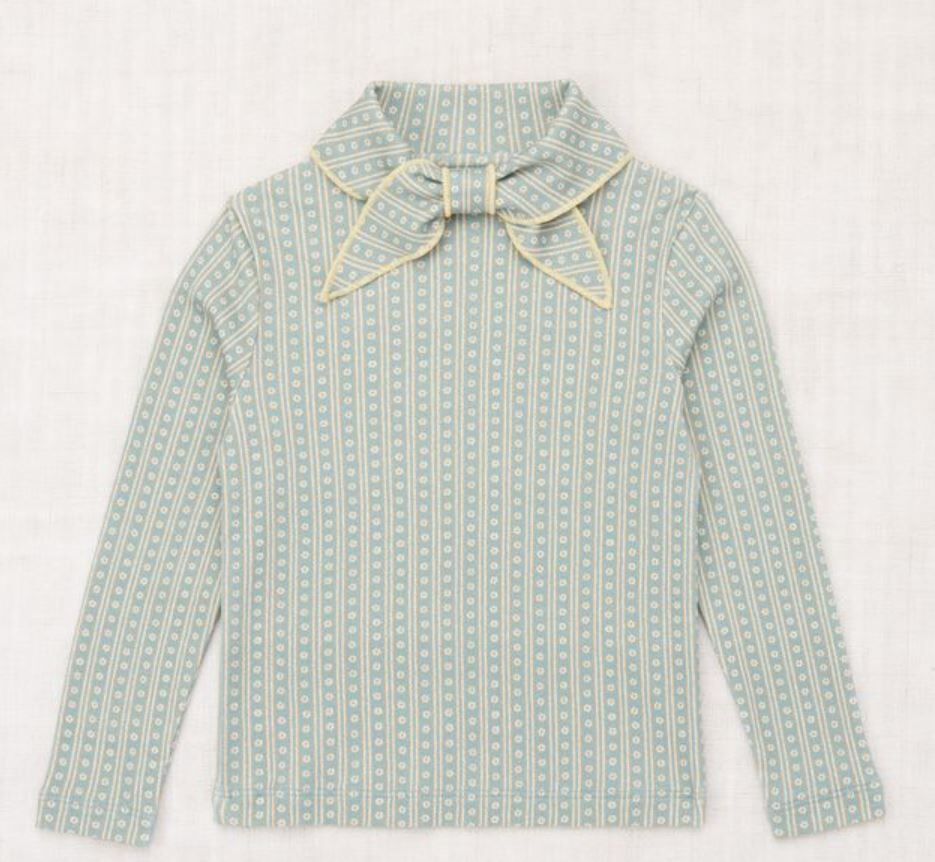 Misha & Puff 滾邊領結長袖上衣 Scout Top - Overcast Little House Floral