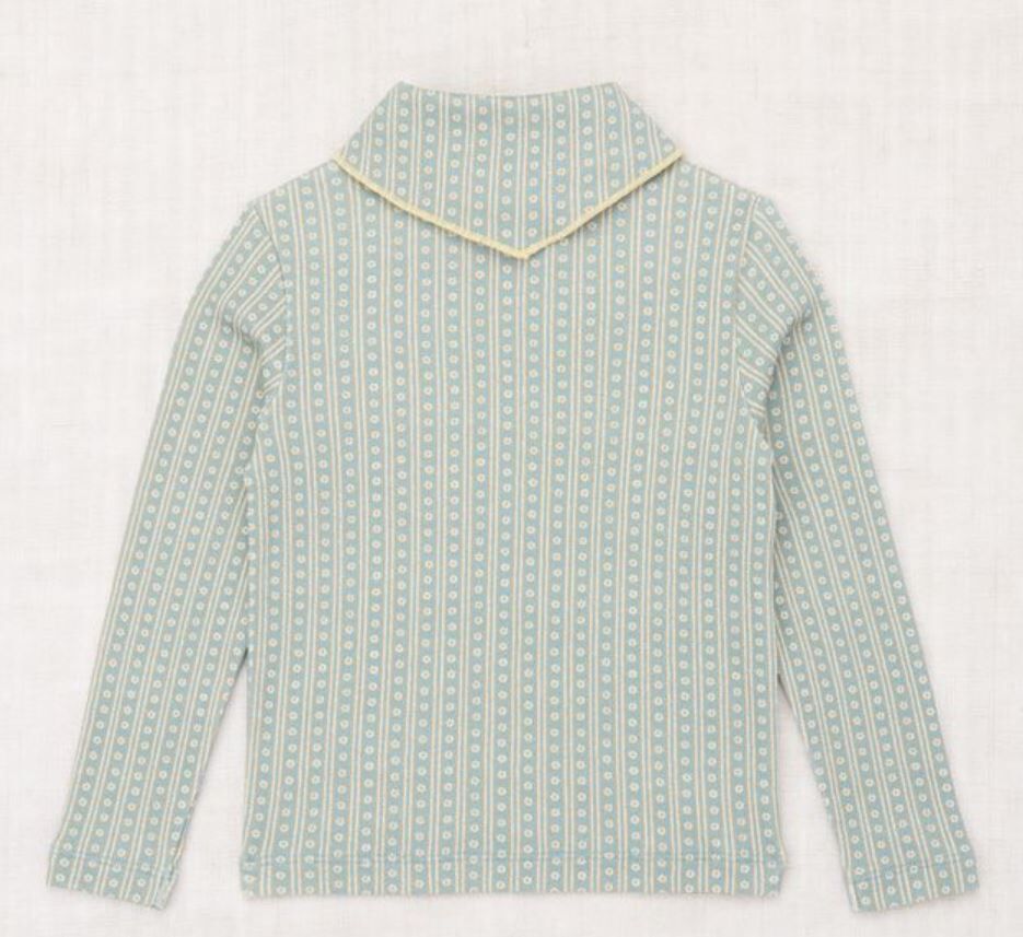 Misha & Puff 滾邊領結長袖上衣 Scout Top - Overcast Little House Floral