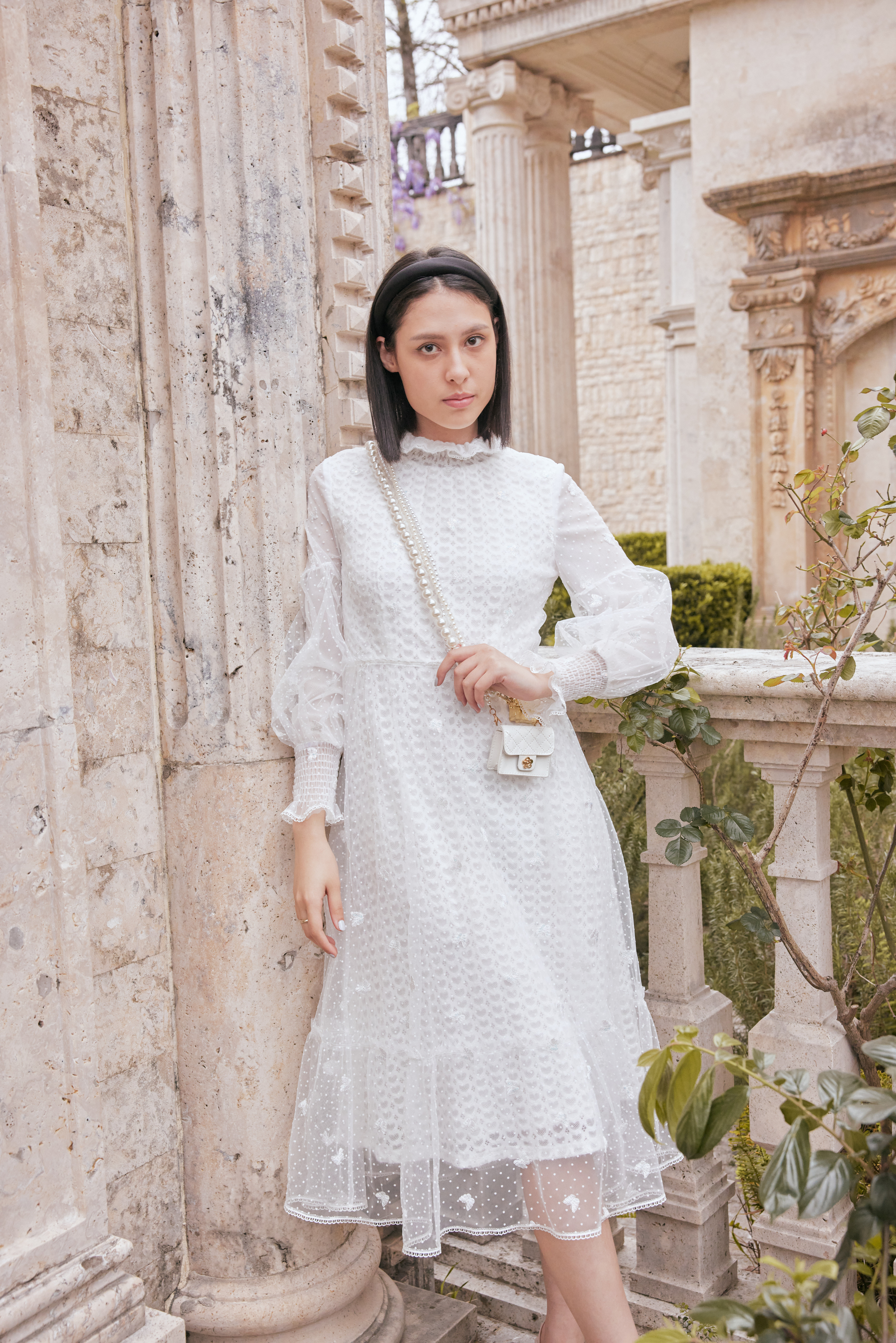 BB1HA020E1 希臘婚禮愛心蕾絲X型長洋裝