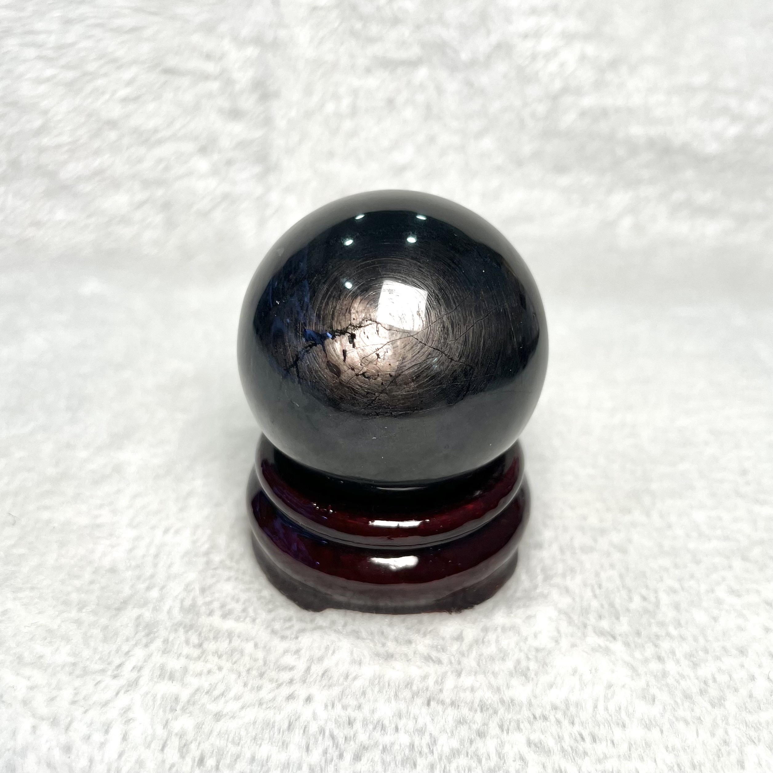 黑銀線球 / 金運石球 5.4cm #A638