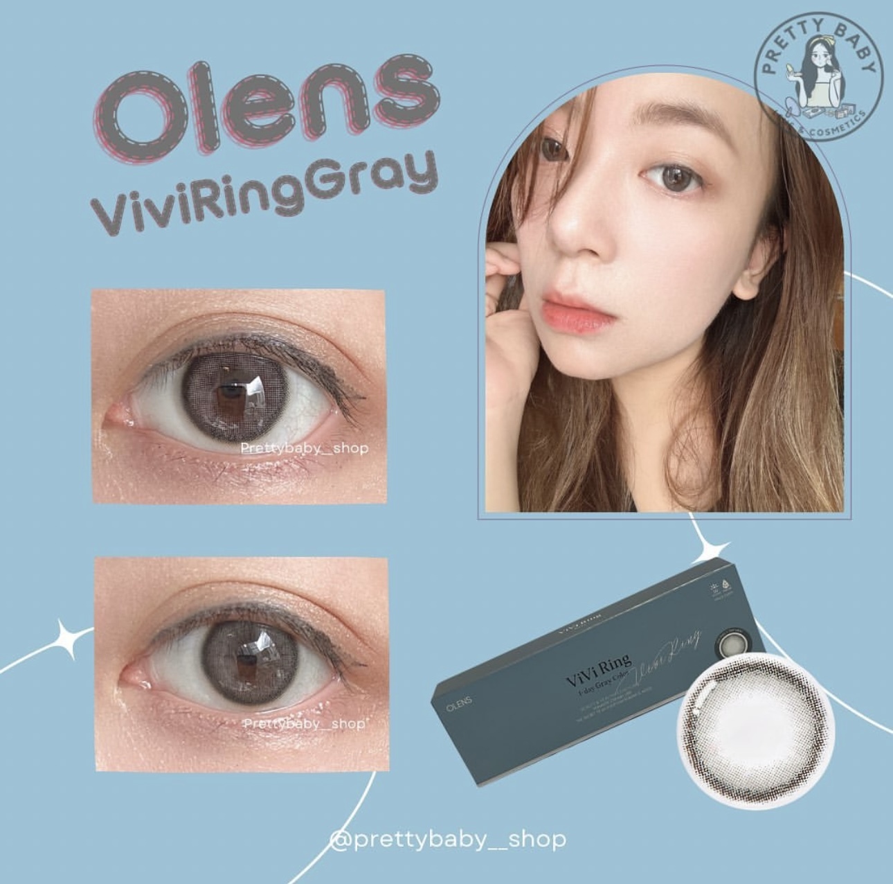OLENS Vivi Ring 1 Day Gray 奈奈小鹿灰｜日拋彩妝隱形眼鏡｜每盒20片