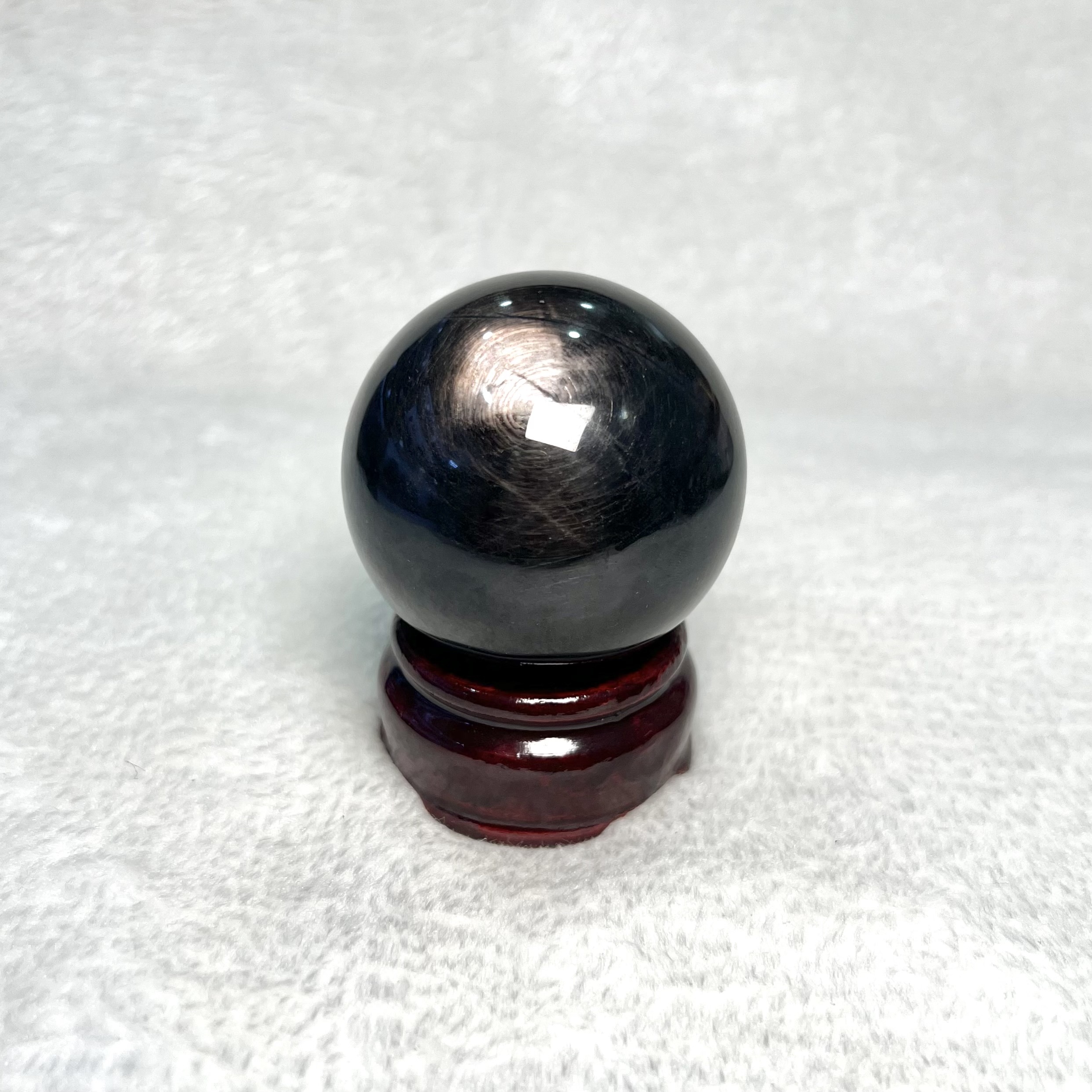 黑銀線球 / 金運石球 5.1cm #A636