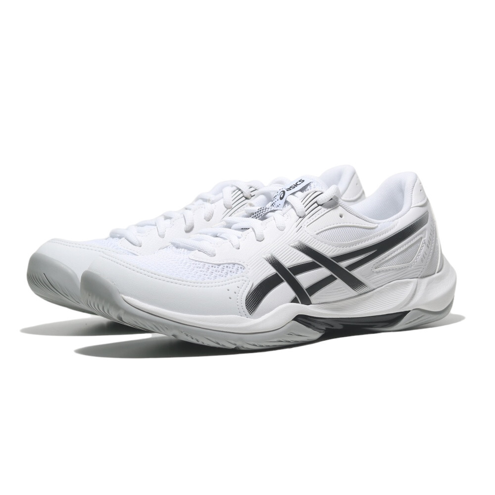 ASICS 排球鞋 GEL-ROCKET 12 白黑 羽排鞋 男 1073A080101