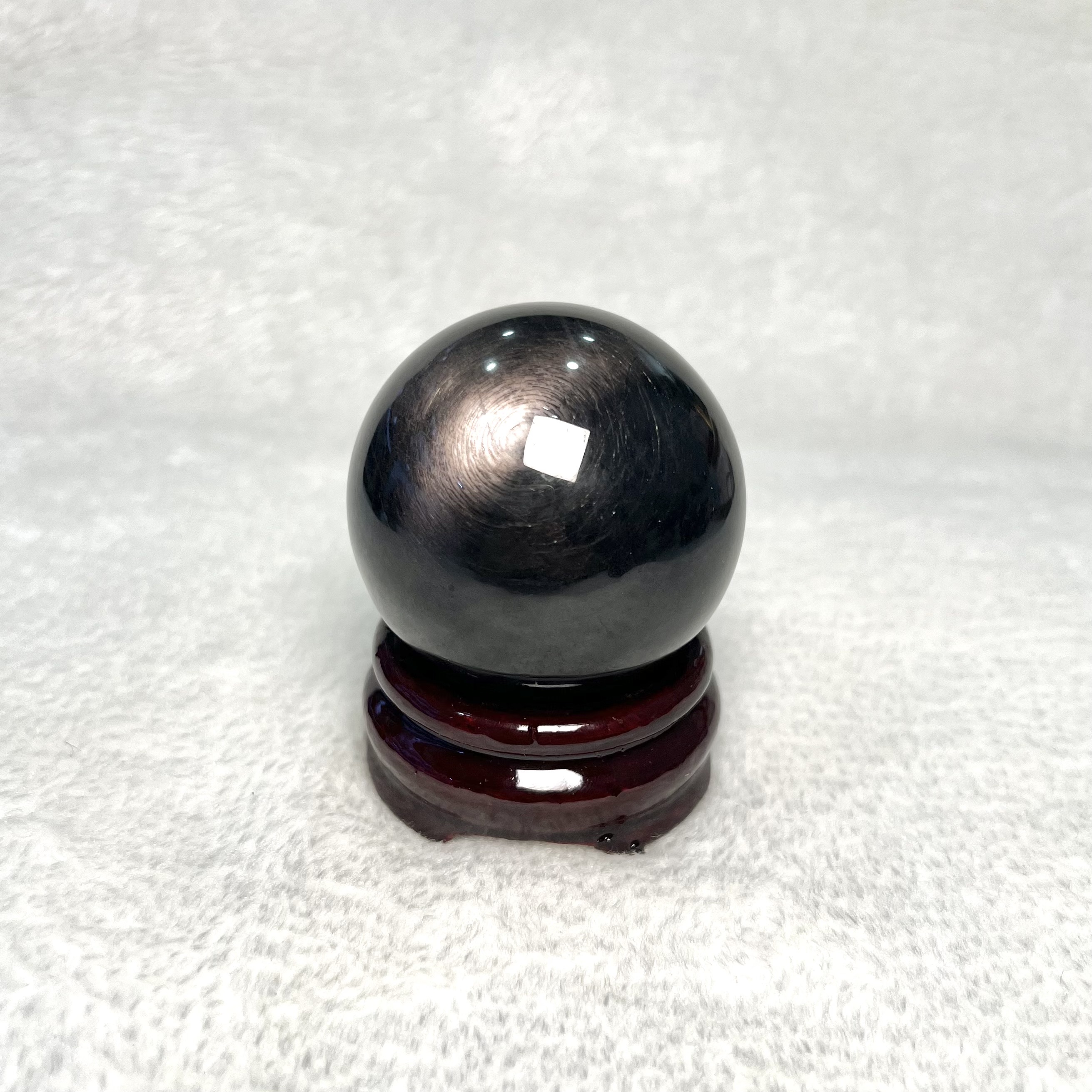 黑銀線球 / 金運石球 5.5cm #A637