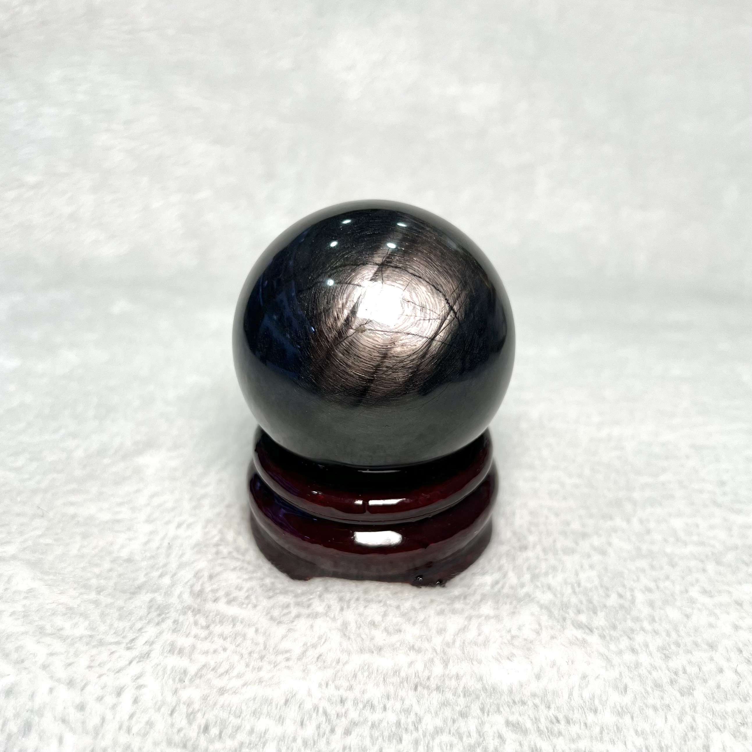 黑銀線球 / 金運石球 5.5cm #A637