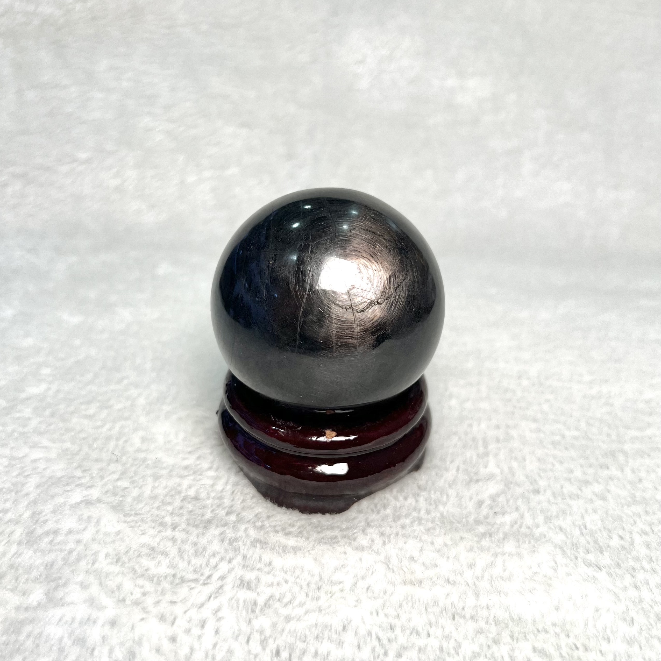 黑銀線球 / 金運石球 5.5cm #A639