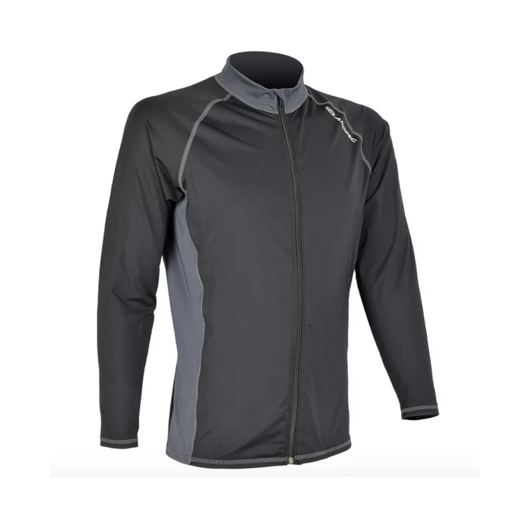 Aropec 男 長袖萊克防曬拉鍊上衣 SS-Z52M-BK/TGY