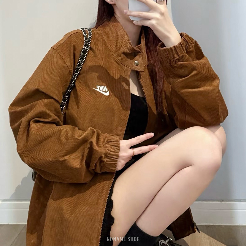 NIKE CLUB HARRINGTON 復古 燈芯絨 刺繡 字勾 外套 三色 (男款)