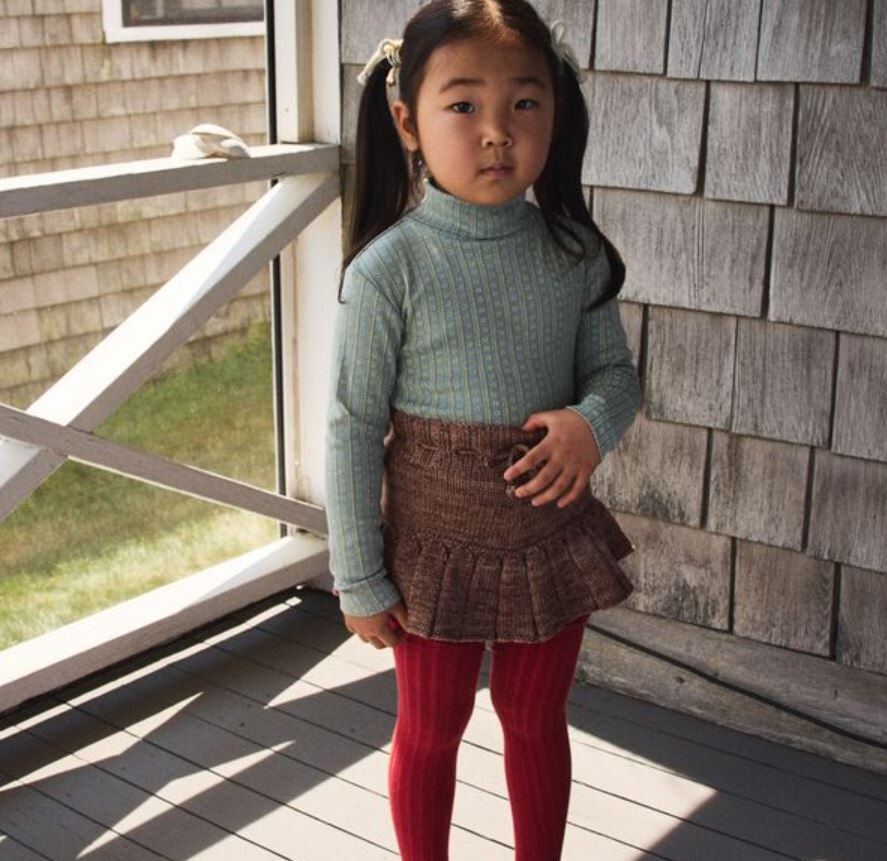 Misha & Puff  Pima棉高領上衣  Turtleneck - Overcast Little House Floral