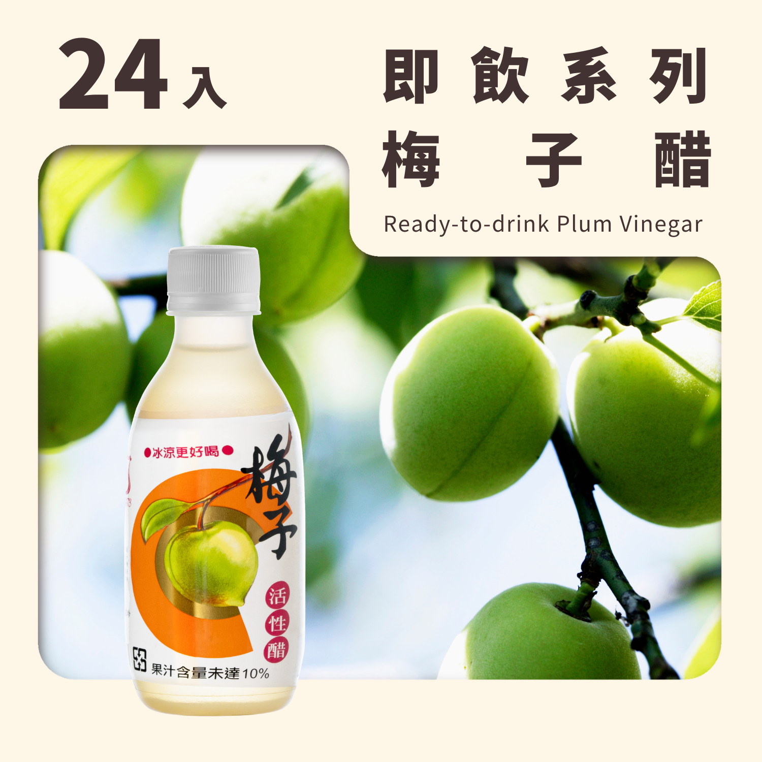 梅子活性醋 (280mL*24入/箱)