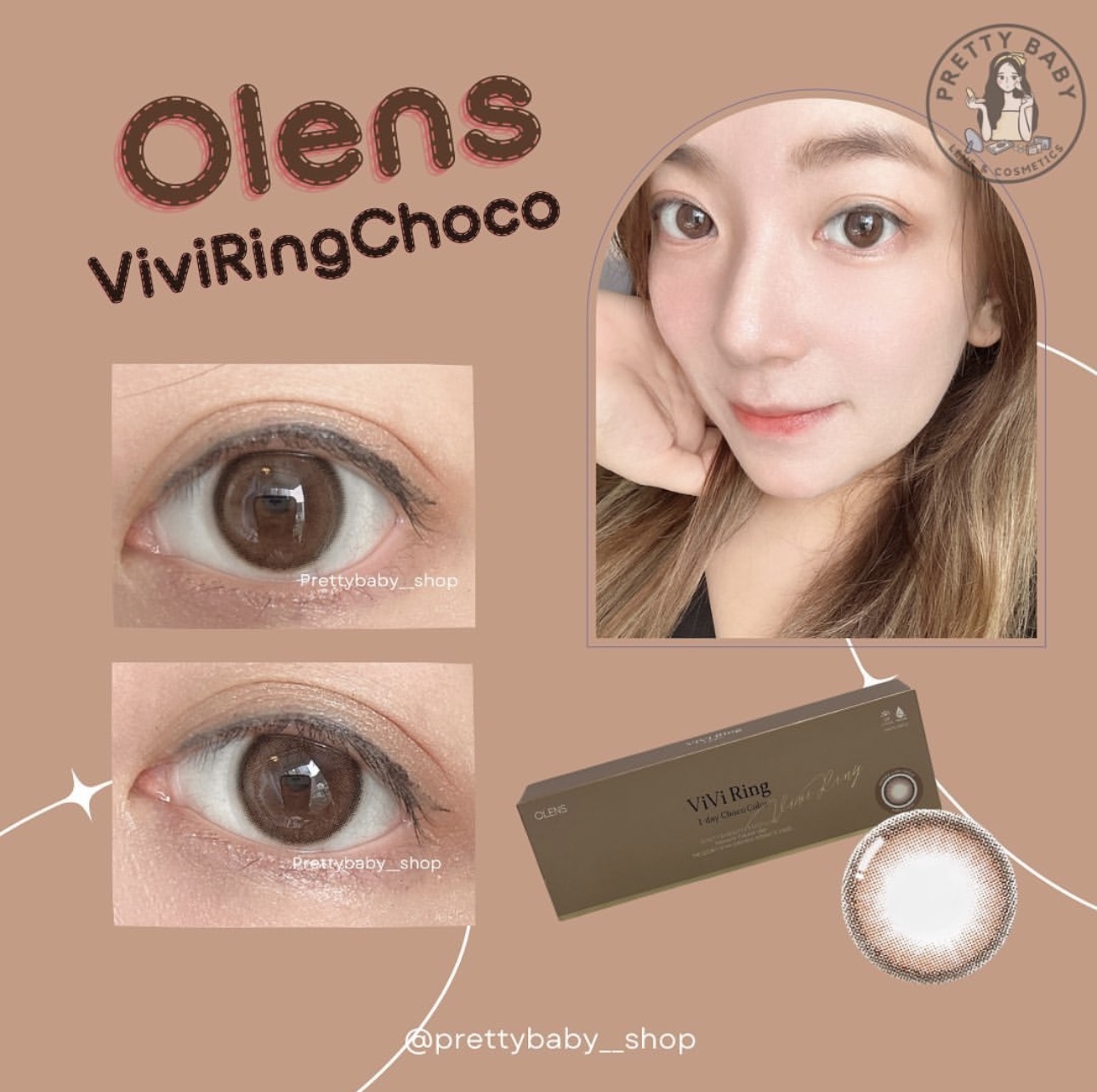 OLENS Vivi Ring 1 Day Choco 奈奈小鹿巧｜日拋彩妝隱形眼鏡｜每盒20片
